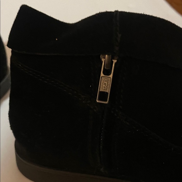 UGG Black Suede Zipper Boots - Picture 4 of 5